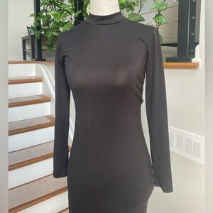Chic Black Long Sleeve Dress